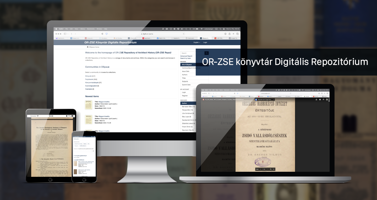 Már elérhető az OR-ZSE könyvtár Digitális Repozitóriuma